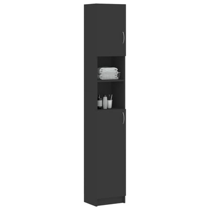 Mobile da Bagno Grigio 32x25,5x190 cm in Legno Multistrato