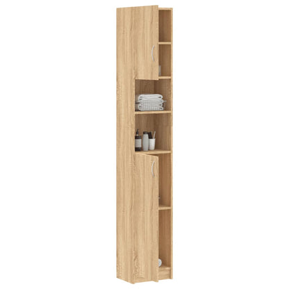 Mobile da Bagno Rovere Marrone 32x25,5x190 cm Legno Multistrato