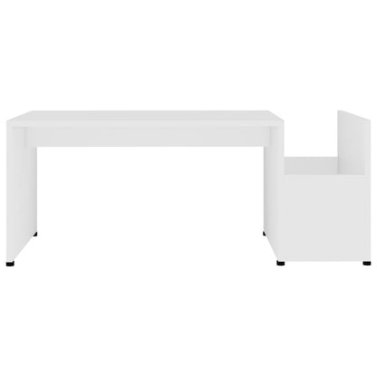 Tavolino da Salotto Bianco 90x45x35 cm in Legno Multistrato