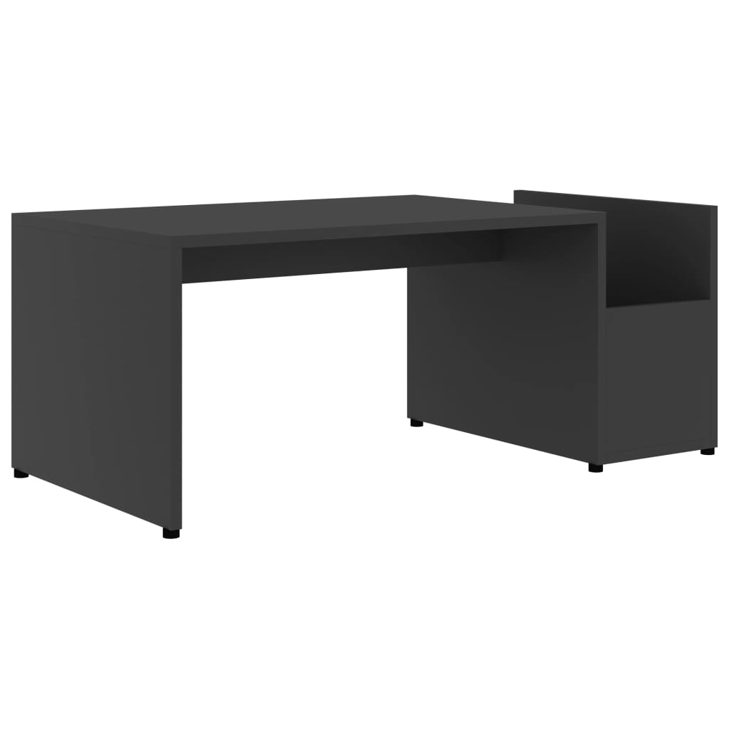 Tavolino da Salotto Grigio 90x45x35 cm in Legno Multistrato