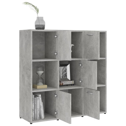 Libreria Grigio Cemento 90x30x90 cm in Legno Multistrato