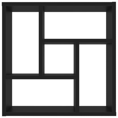 Scaffale a Parete Nero 45,1x16x45,1 cm in Legno Multistrato