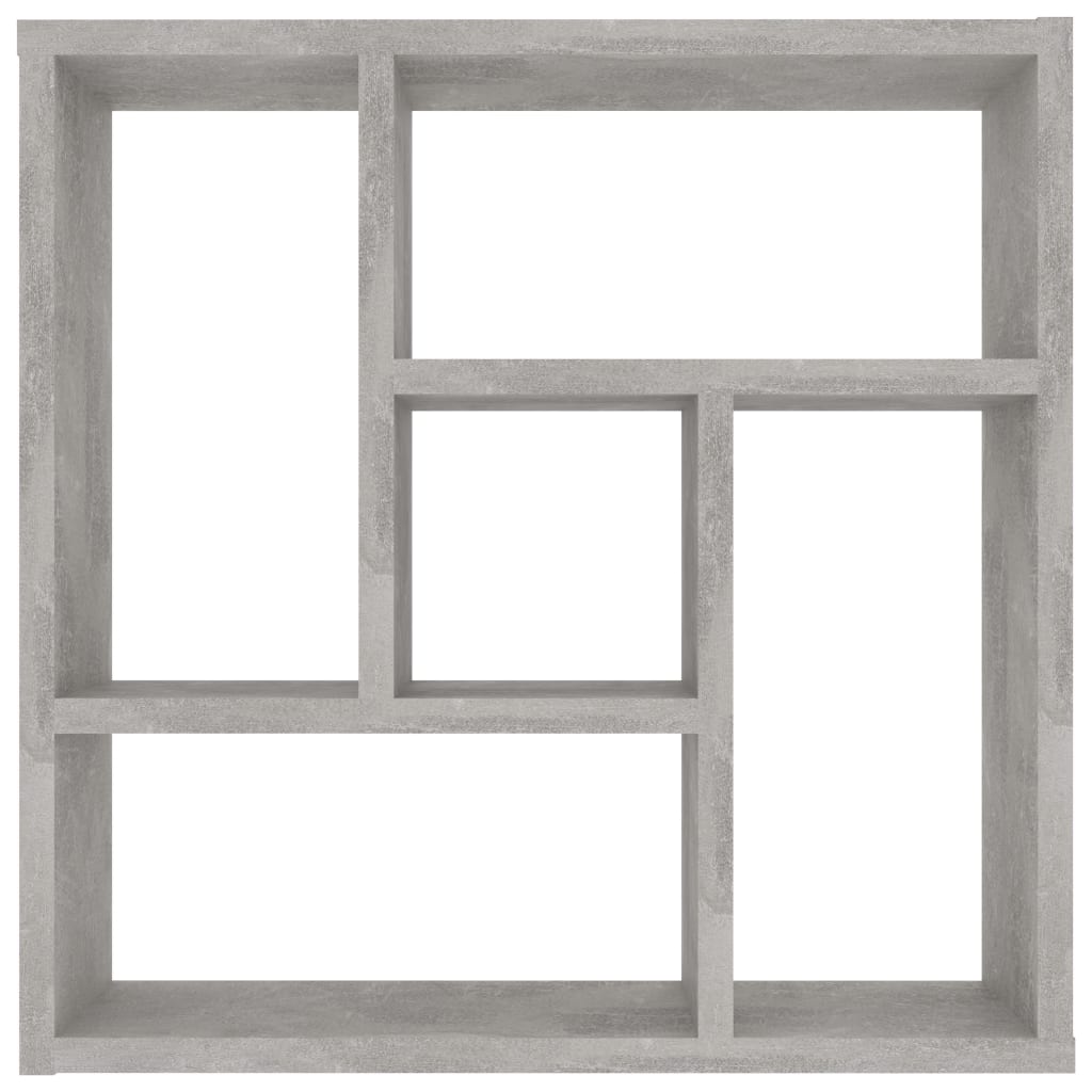 Scaffale a Parete Grigio Cemento 45,1x16x45,1 Legno Multistrato