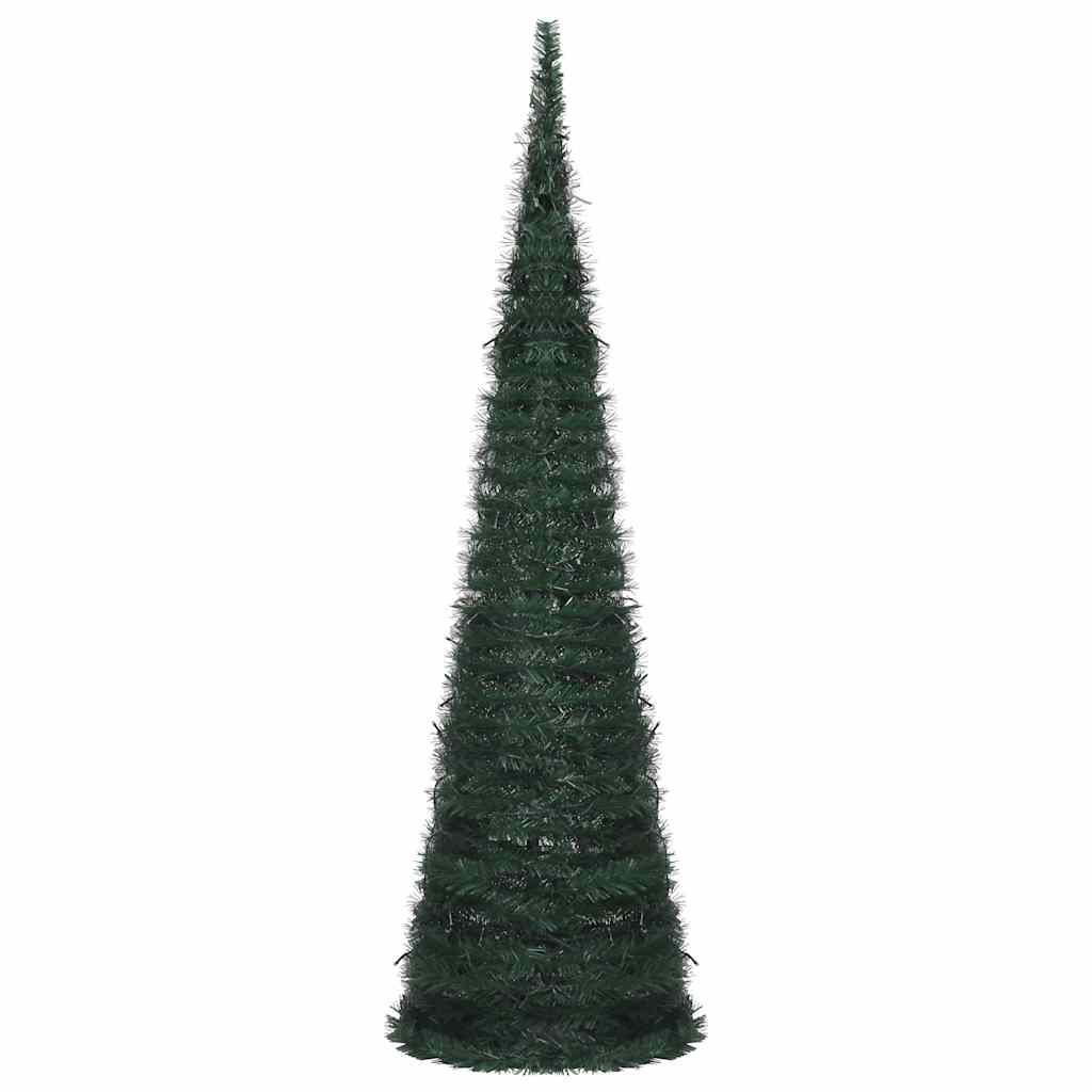 Albero di Natale Artificiale Apribile Preilluminato Verde 150cm