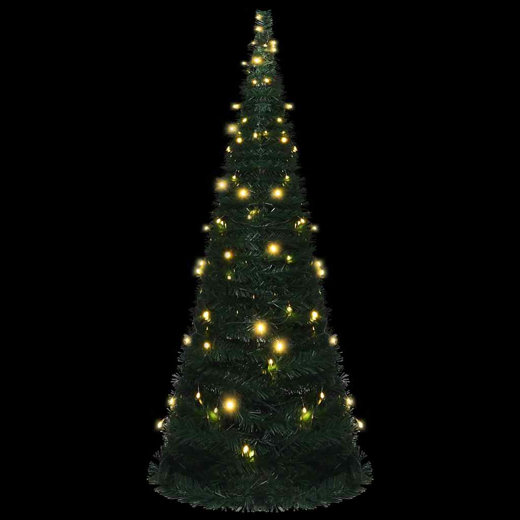 Albero di Natale Artificiale Apribile Preilluminato Verde 210cm