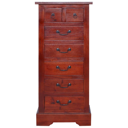 Cassettiera Marrone Classico 45x35x100 cm in Massello di Mogano