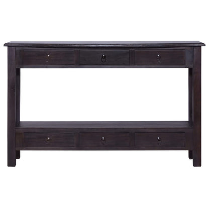 Tavolo Consolle Caffè Nero Chiaro 120x30x75 cm Legno di Mogano