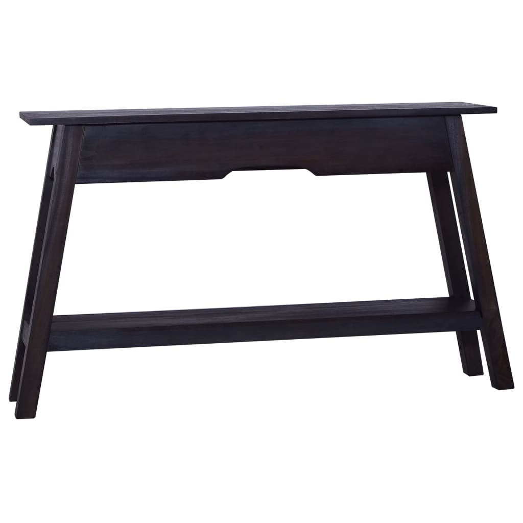 Tavolo Consolle Nero 120x30x75 cm in Massello di Mogano