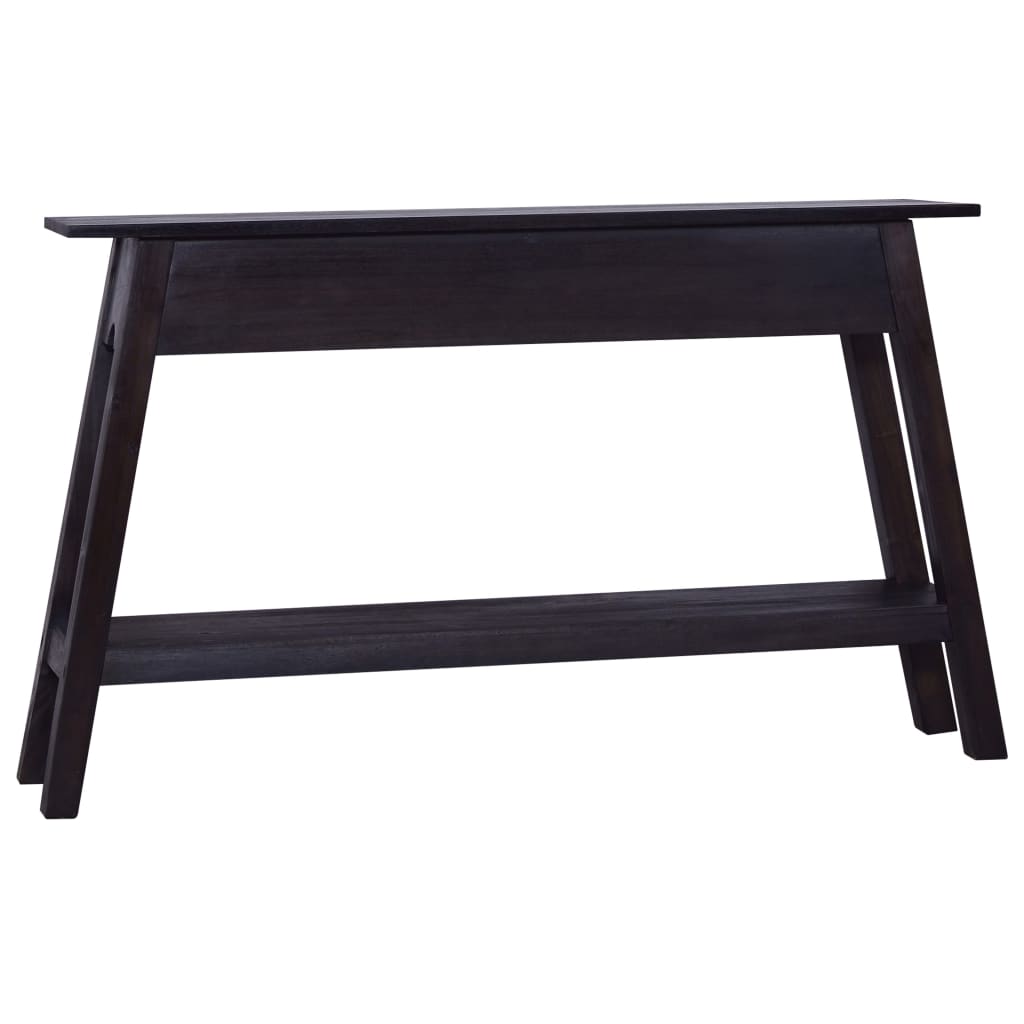 Tavolo Consolle Nero 120x30x75 cm in Massello di Mogano