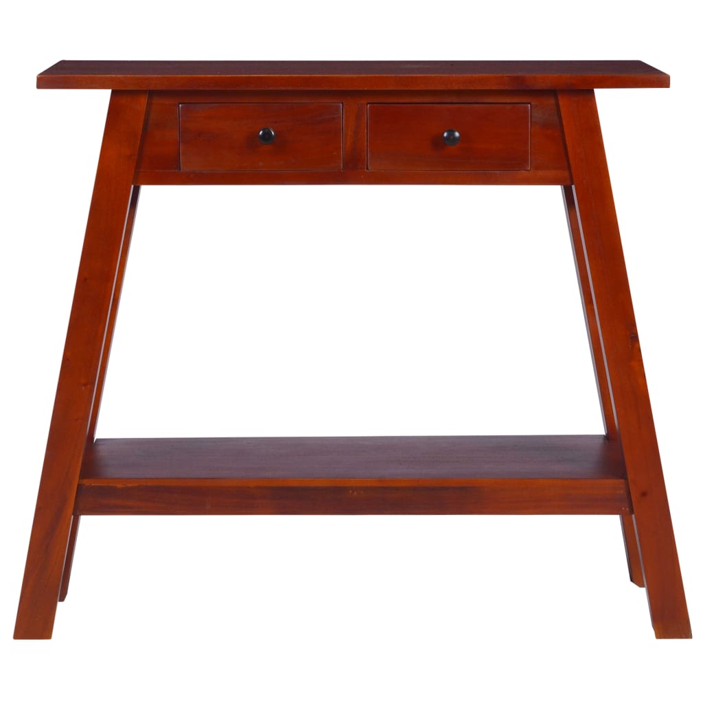 Tavolo Consolle Classico Marrone 90x30x75 cm Massello di Mogano