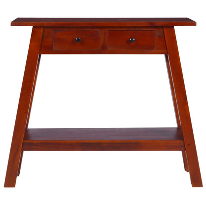 Tavolo Consolle Classico Marrone 90x30x75 cm Massello di Mogano