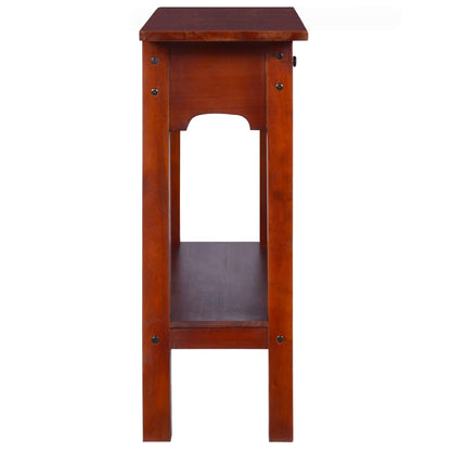 Tavolo Consolle Classico Marrone 90x30x75 cm Massello di Mogano