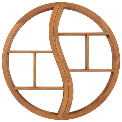 Mensola Yin Yang 100x20x100 cm in Legno Massello di Teak