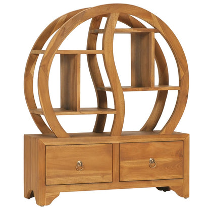 Armadietto con Mensola Yin Yang 68x26x83 cm in Legno di Teak