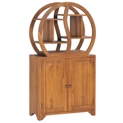 Armadietto con Mensola Yin Yang 70x30x130 cm in Legno di Teak