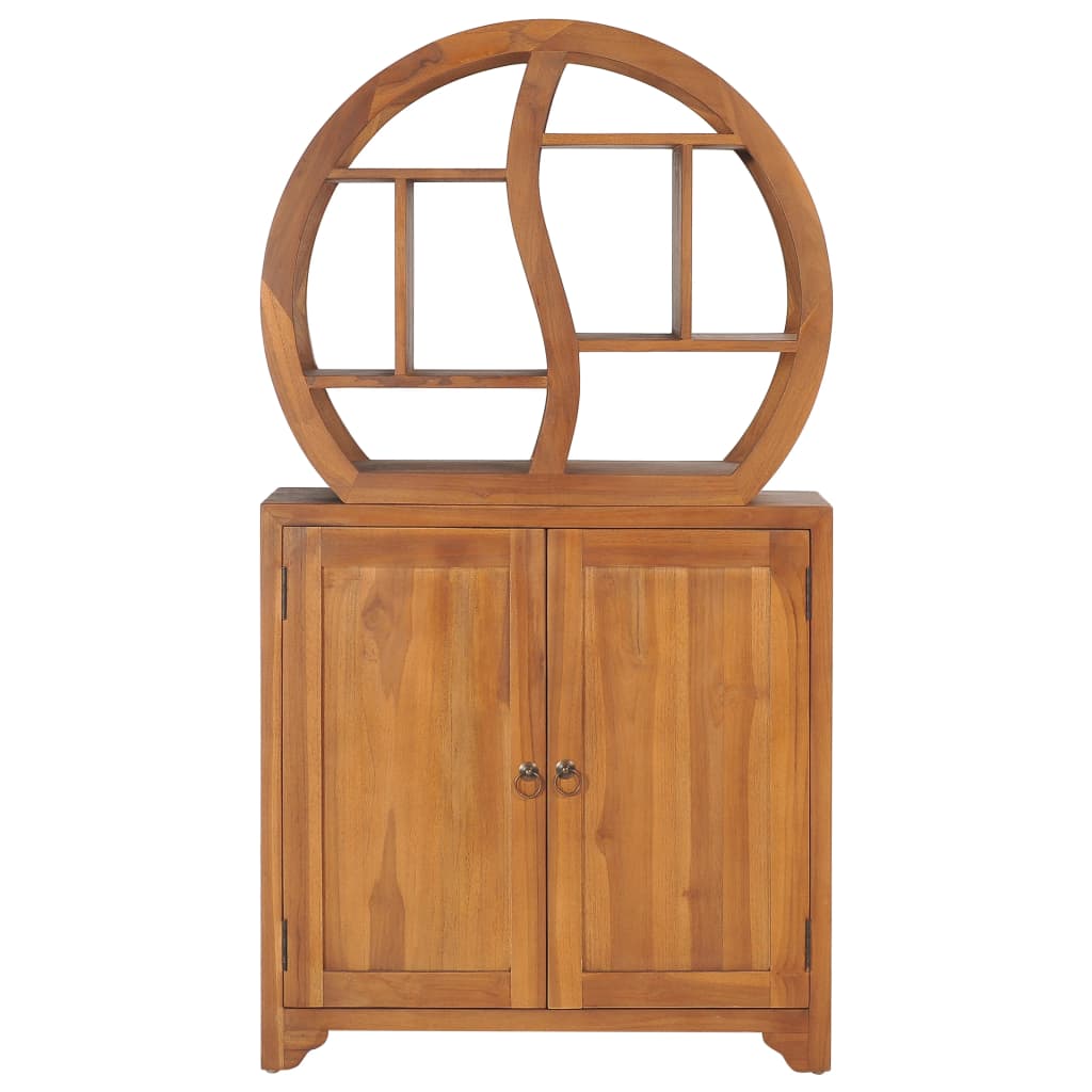 Armadietto con Mensola Yin Yang 70x30x130 cm in Legno di Teak