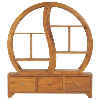 Armadietto con Mensola Yin Yang 100x26x112 cm in Legno di Teak