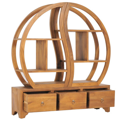 Armadietto con Mensola Yin Yang 100x26x112 cm in Legno di Teak