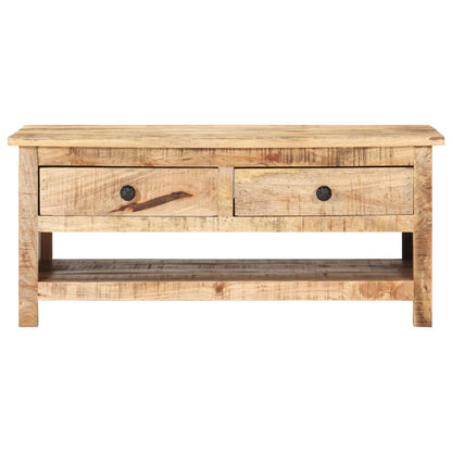 Tavolino da Salotto 88x50x38 cm in Legno di Mango Grezzo