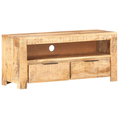 Mobile Porta TV 90x30x40 cm in Legno Massello di Mango Grezzo