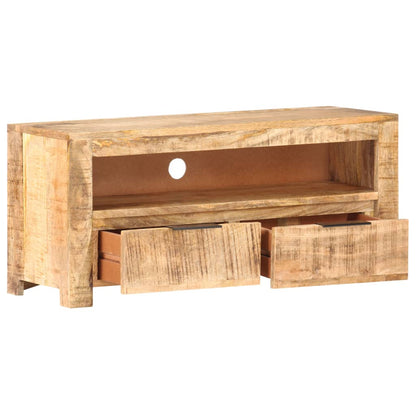 Mobile Porta TV 90x30x40 cm in Legno Massello di Mango Grezzo