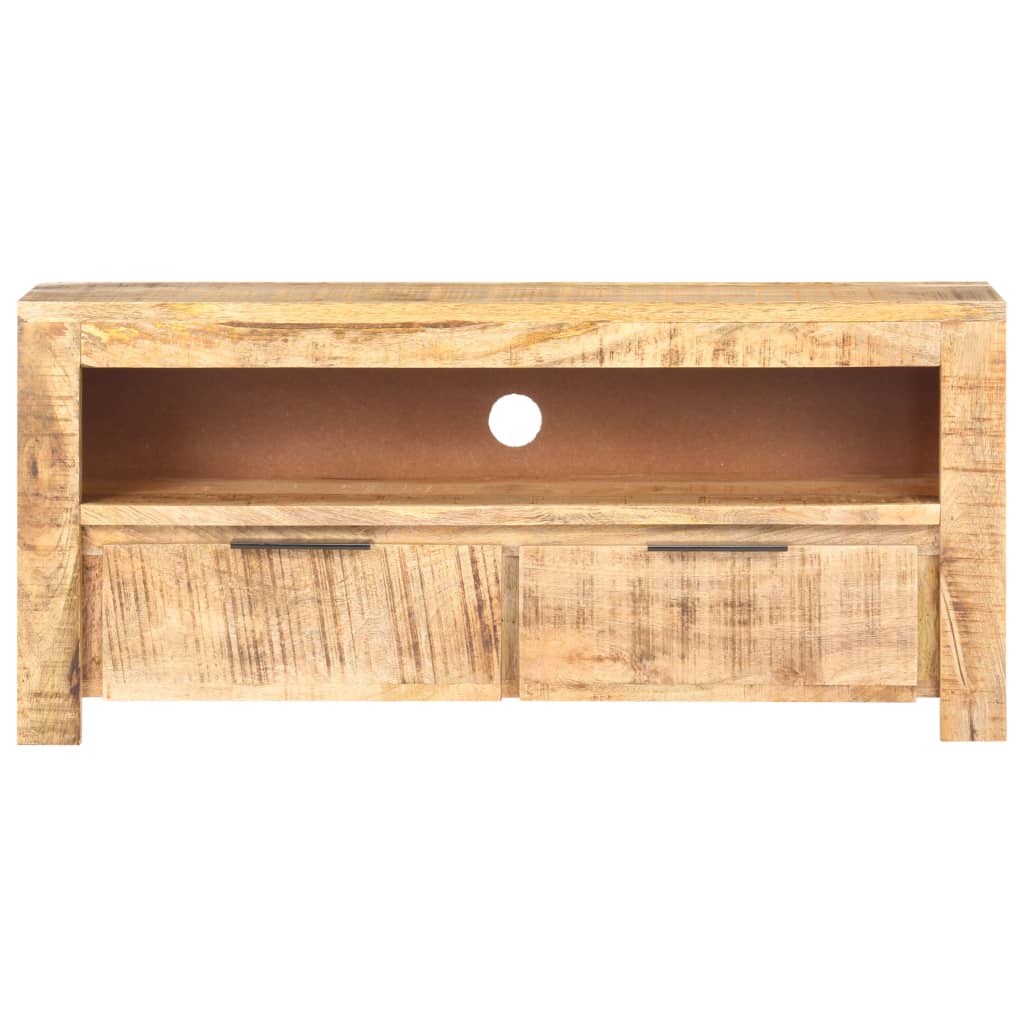 Mobile Porta TV 90x30x40 cm in Legno Massello di Mango Grezzo