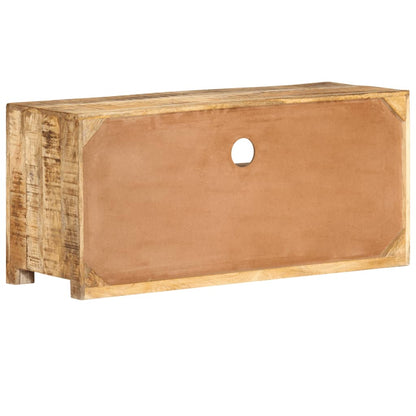 Mobile Porta TV 90x30x40 cm in Legno Massello di Mango Grezzo