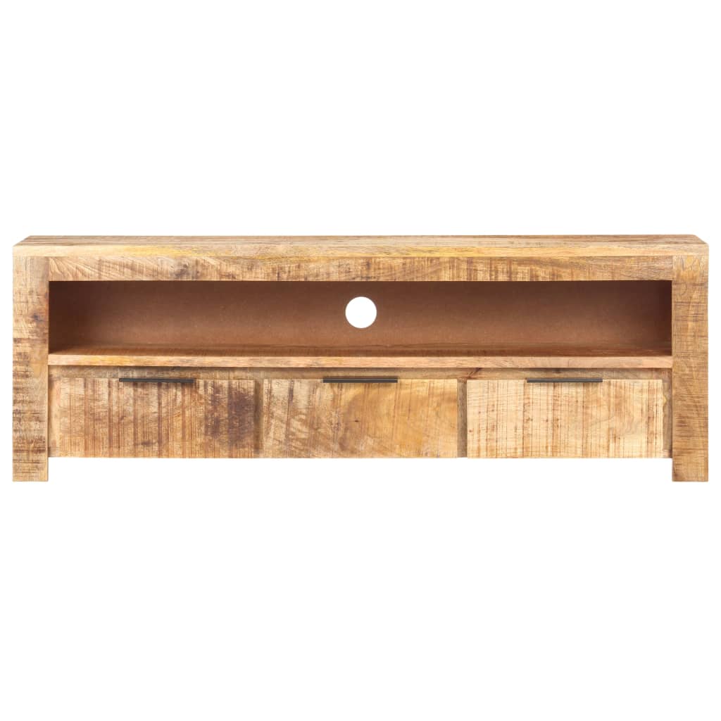 Mobile Porta TV 119x30x41 cm in Legno di Mango Grezzo
