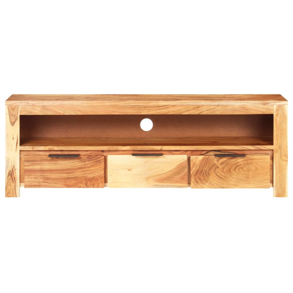 Mobile Porta TV 119x30x41 cm in Legno Massello di Acacia
