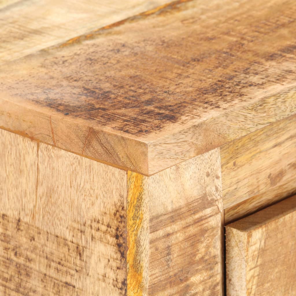 Credenza 59x35x75 cm in Legno Massello di Mango Grezzo