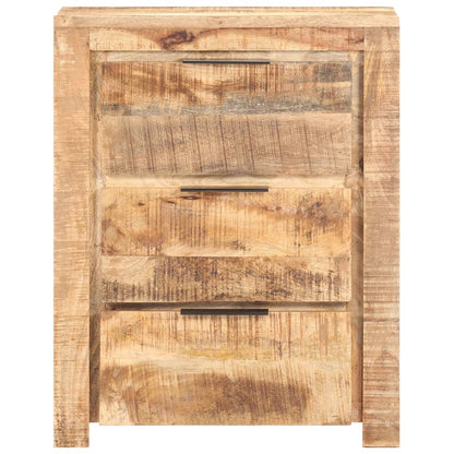 Credenza 59x33x75 cm in Legno Massello di Mango Grezzo