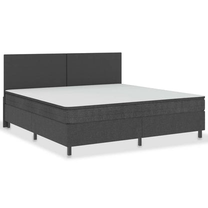 Letto a Molle Grigio Scuro in Tessuto 200x200 cm