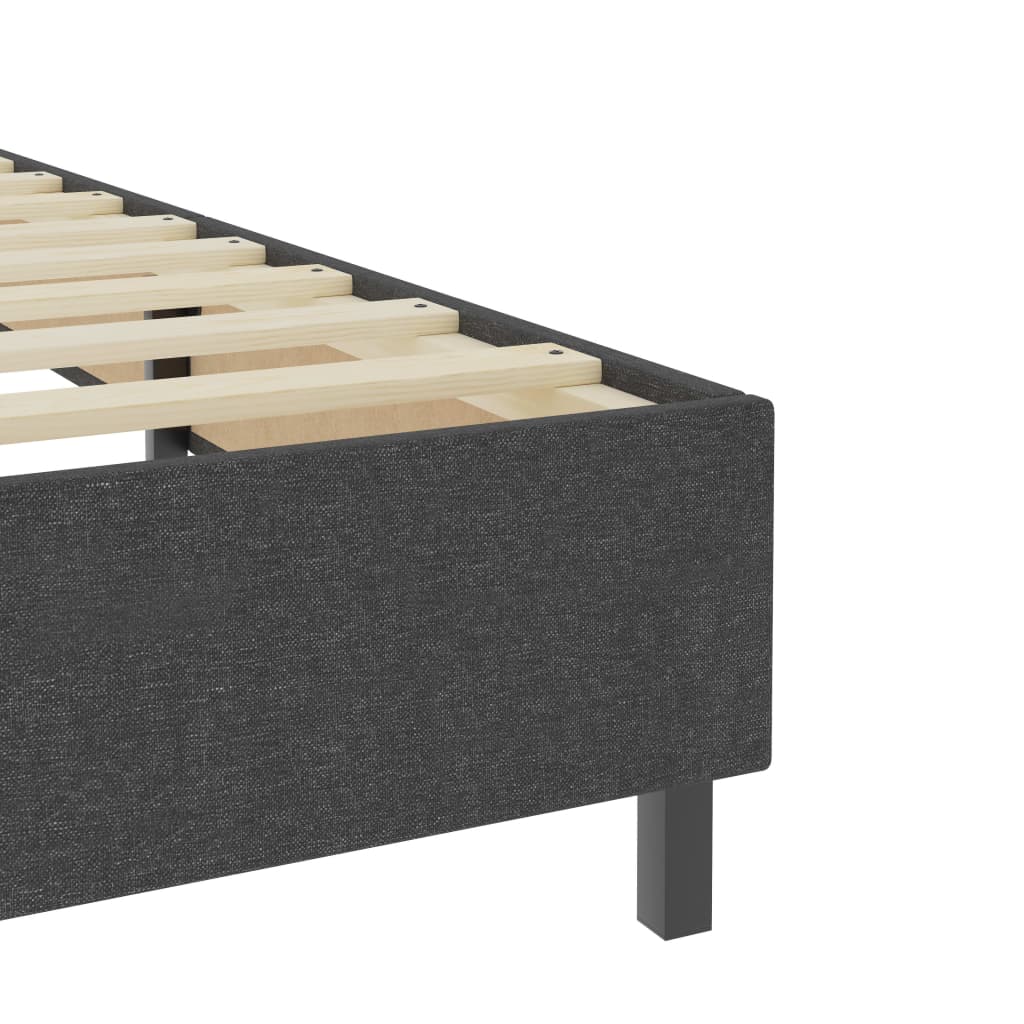 Letto a Molle Grigio Scuro in Tessuto 140x200 cm
