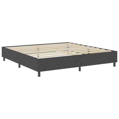 Letto a Molle Grigio Scuro in Tessuto 200x200 cm
