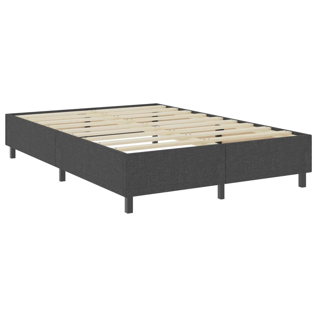 Letto a Molle Grigio Scuro in Tessuto 140x200 cm