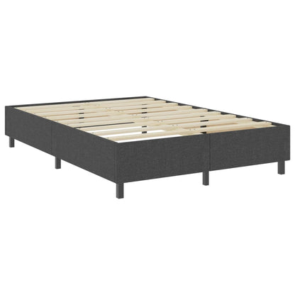 Letto a Molle Grigio Scuro in Tessuto 140x200 cm