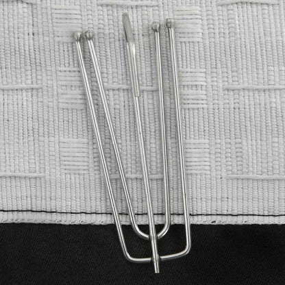 Tende Oscuranti con Ganci Effetto Lino 2 pz Nere 140x175 cm
