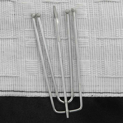 Tende Oscuranti con Ganci Effetto Lino 2 pz Nere 140x245 cm