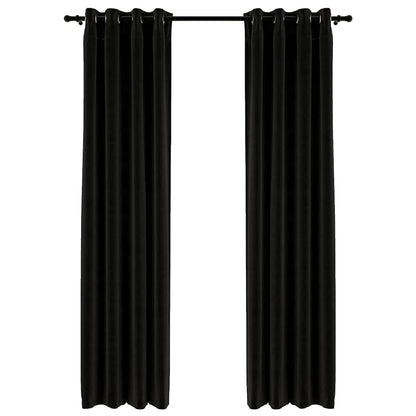 Tende Oscuranti Effetto Lino 2 pz 140x225 cm Antracite