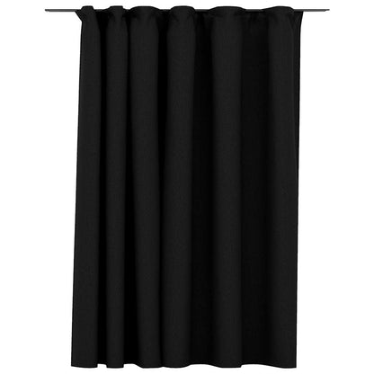 Tenda Oscurante Effetto Lino con Ganci Antracite 290x245 cm
