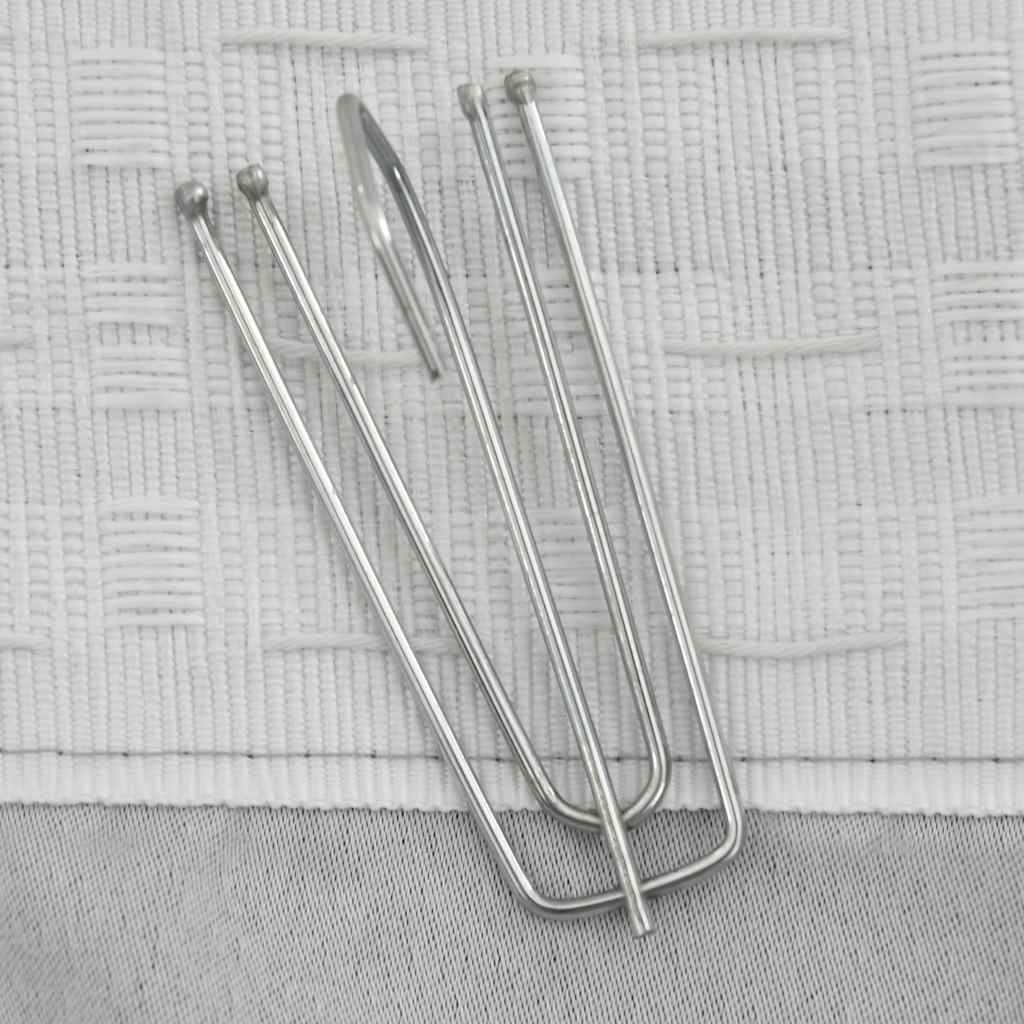 Tende Oscuranti con Ganci Effetto Lino 2 pz Grigie 140x225 cm