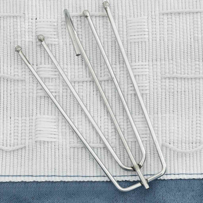 Tende Oscuranti con Ganci Effetto Lino 2 pz Blu 140x175 cm