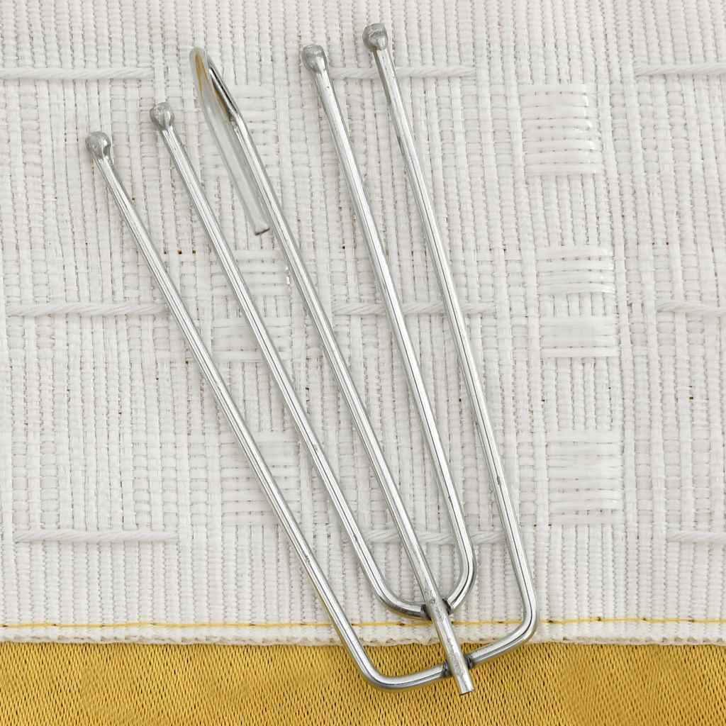 Tende Oscuranti con Ganci Effetto Lino 2 pz Gialle 140x175 cm