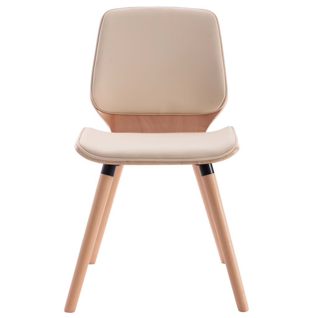 Sedie da Pranzo 6 pz Crema in Similpelle