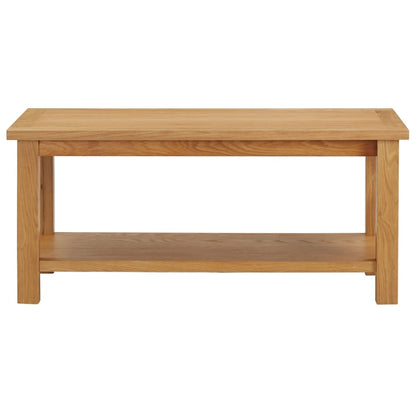 Tavolino da Salotto 90x45x40 cm in Legno Massello di Rovere