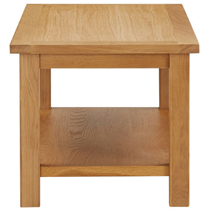 Tavolino da Salotto 90x45x40 cm in Legno Massello di Rovere