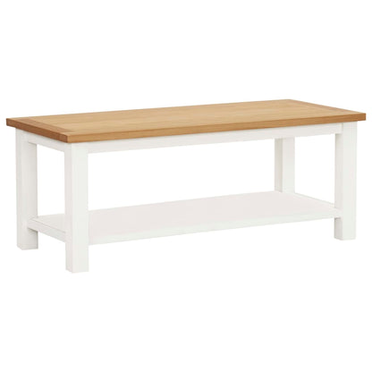 Tavolino da Salotto 110x55x40 cm in Legno Massello di Rovere