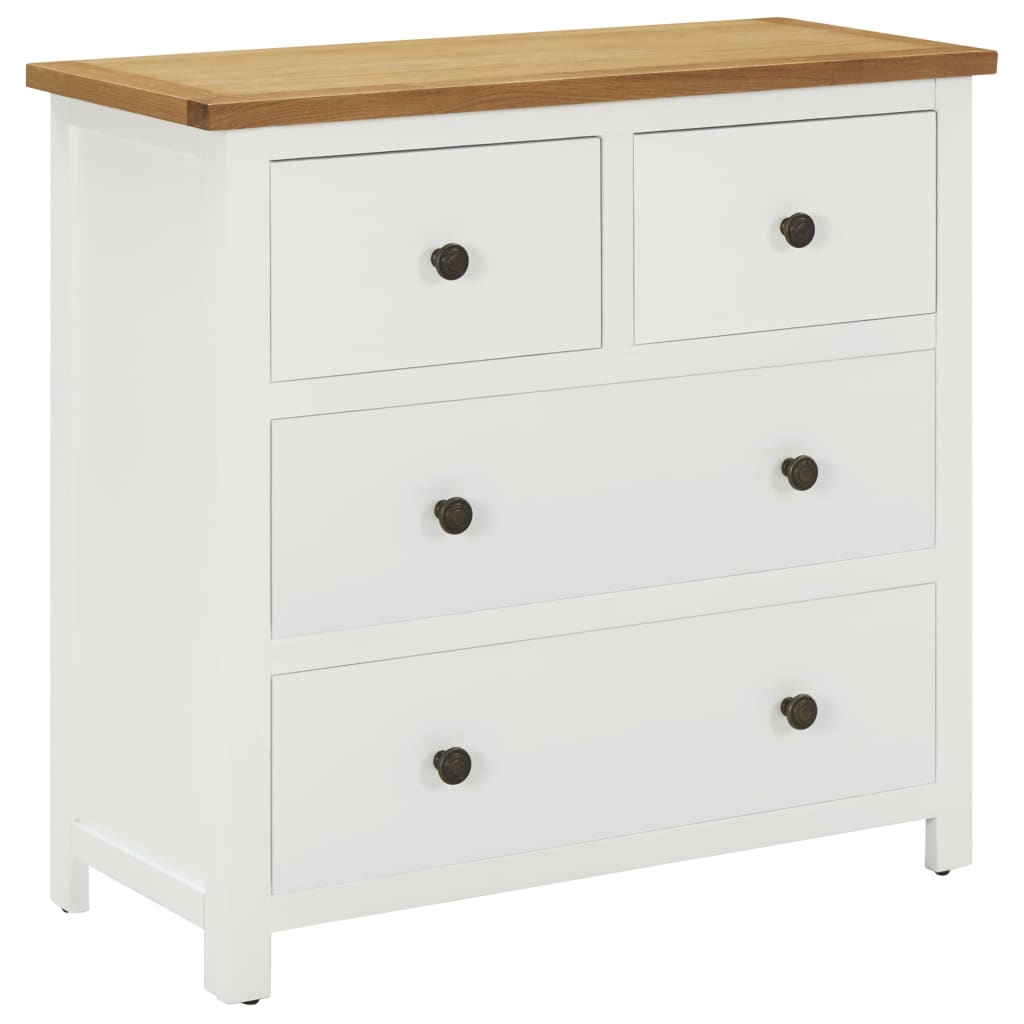 Cassettiera 80x35x75 cm in Legno Massello di Rovere