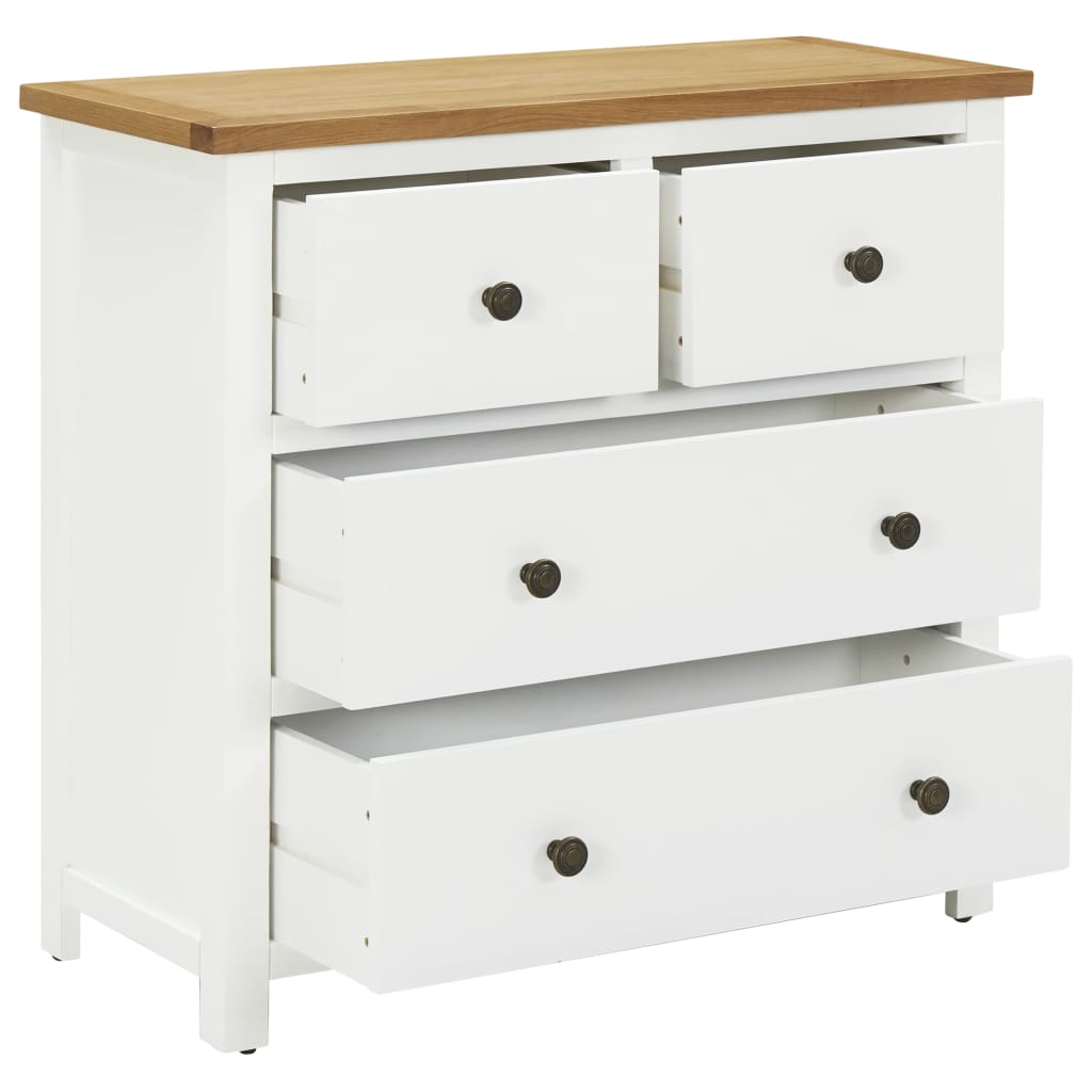 Cassettiera 80x35x75 cm in Legno Massello di Rovere