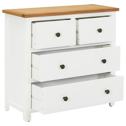 Cassettiera 80x35x75 cm in Legno Massello di Rovere